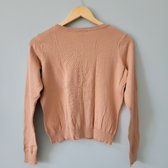 H&M camel brown lightweight knit cardigan with pockets - Picture 2 of 9